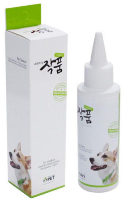 작품 강아지 고양이 귀 세정제, 1개, 120ml