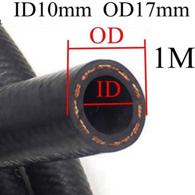 1M 또는 3M NBR 고무 자동차 연료 호스 연료 파이프 라인 호스 이송용 3mm 4mm 5mm 6mm 8mm 10mm 12mm 14mm, [03] ID10 x OD17  1M