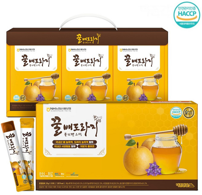 더존건강 꿀배도라지 콜라겐 스틱 젤리형, 26개