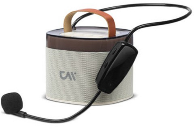 더씽 무선 강의용 UHF 헤드셋 마이크 + 스피커 세트, M61HC, 아이보리