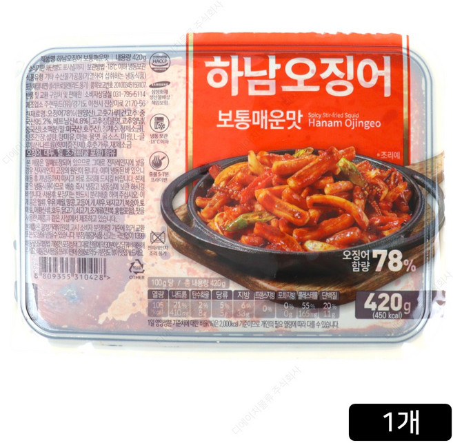[홈쇼핑] 하남오징어 보통매운맛, 1개, 420g