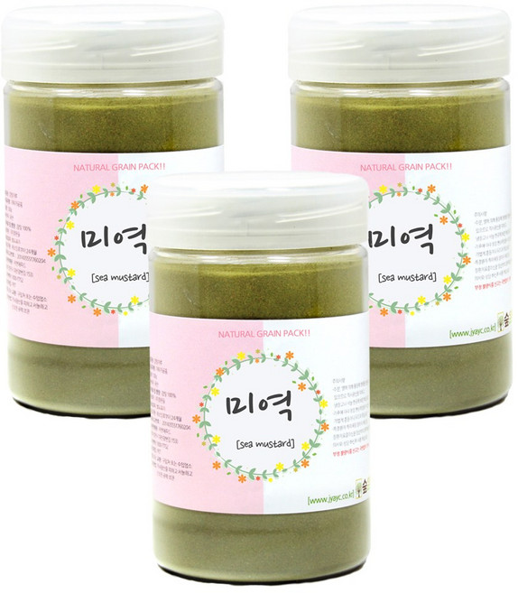 숲으로허브 천연곡물팩 미역가루 통 170g, 3개, 1개입