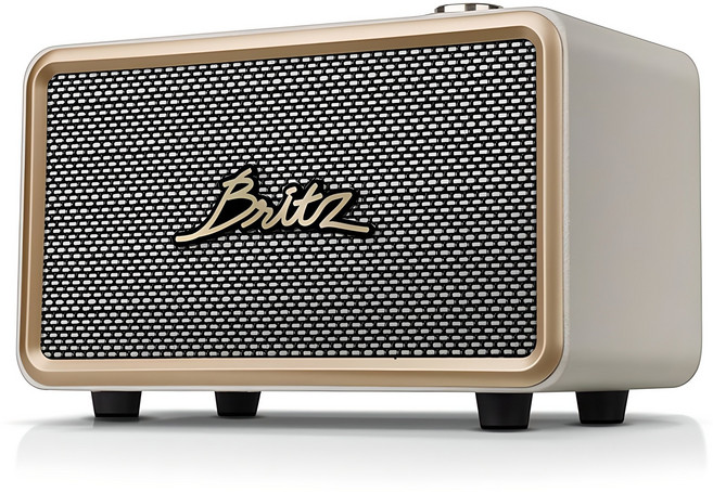 브리츠 프리미엄 모던 레트로 블루투스 스피커 BA-LK707 TWS, 화이트