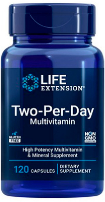 라이프익스텐션 투-퍼-데이 멀티비타민 캡슐, 120정, 1개