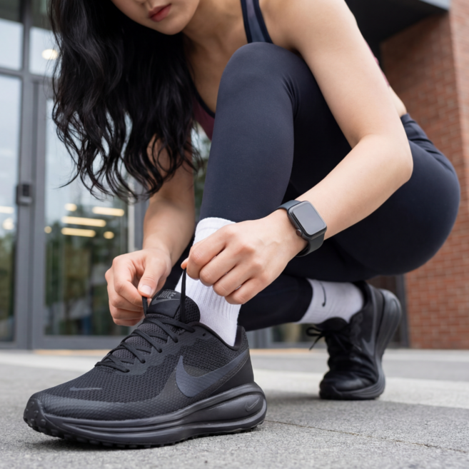 나이키 RVLT 레볼루션 여성 운동화 경량 발편한 런닝화 조깅화 블랙