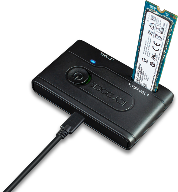 ICY DOCK MB031U-1SMB USB 3.2 Gen 1 to 2.5형 / M.2 SATA SSD 어댑터, 1개