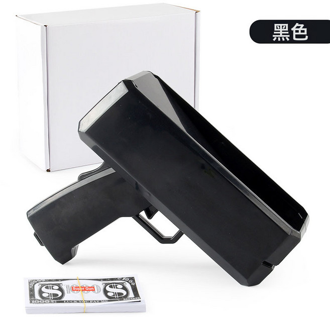 噴錢槍 Money Gun美金槍 噴錢槍玩具射錢 鈔票槍 玩具槍, 1個, 無logo黑色噴錢槍407g:1個