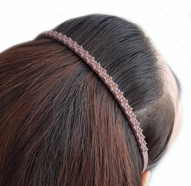 인조이박스 작은 꽃 스와로브스키 큐빅 머리띠 헤어밴드 CUA25