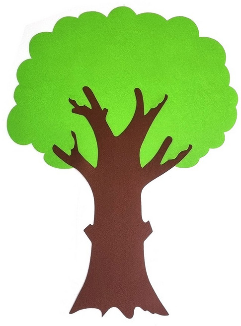 tr 토루랜드 환경꾸미기 펠트 푸른나무 C 1개 60x44cm 나무펠트 공간소품 칭찬꾸미기 봄 환경판 메세지달기, 단품, 단품