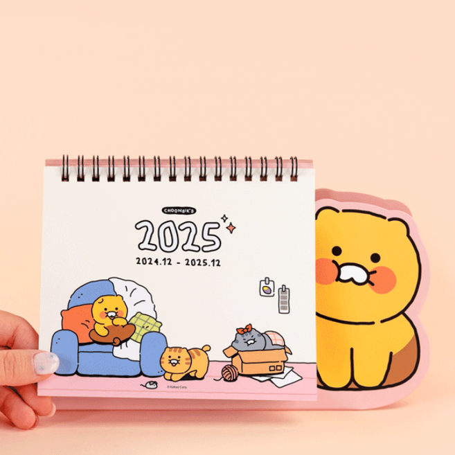 2025년 귀여운 책상달력 미니 데스크 탁상용 춘식이 달력, 그린