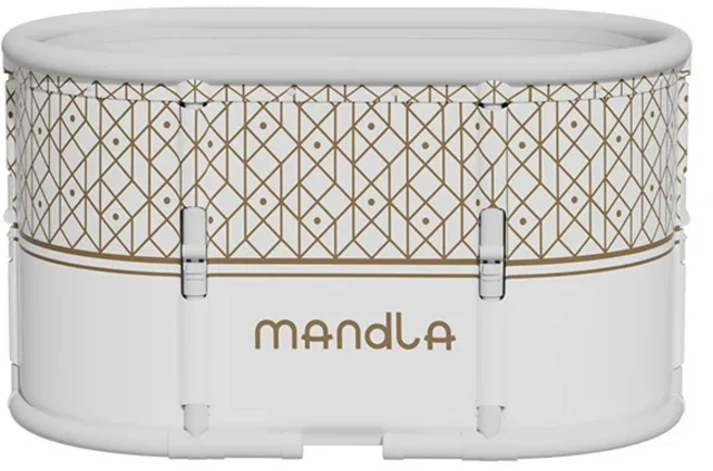 2025년 신제품 원버튼 접이식 타원형 가정용 욕조 성인용 스파 물놀이 풀 누워서 또는 앉아서 사용 가능 욕, 02 Brown rhombus