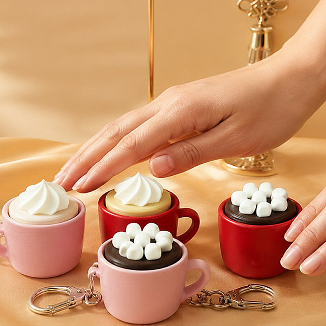 브라더유통 4종 디자인 머그컵 딸깍 키링 1박스 12개 키보드 키캡 딸깍이 MBTI 친구 단체 선물 세트, 랜덤