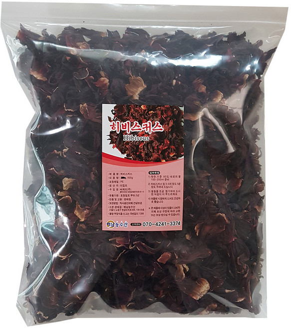 해남농수산 히비스커스 차 꽃차 꽃잎차, 1개입, 1개, 500g, 500g
