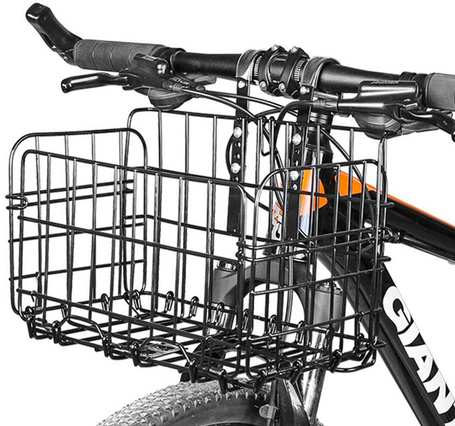 BTR 자전거 바구니 높이조절 장바구니 BB-25, 블랙, 1개