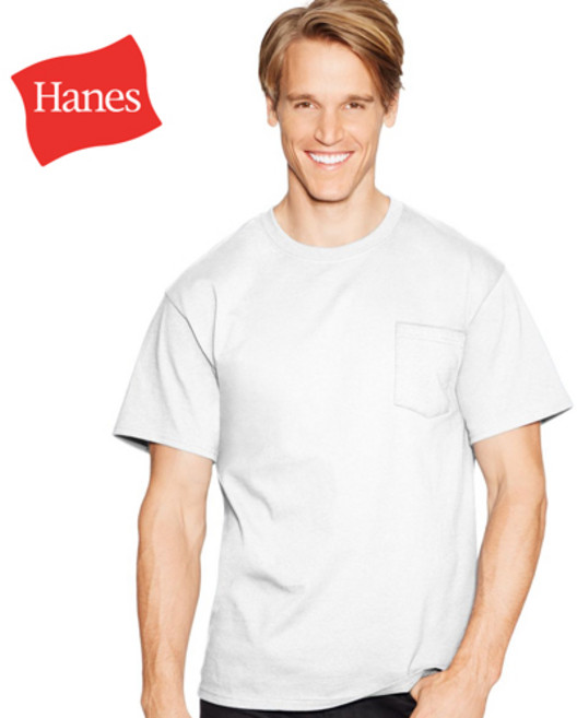 Hanes 5590 포켓 반팔 무지티 3컬러