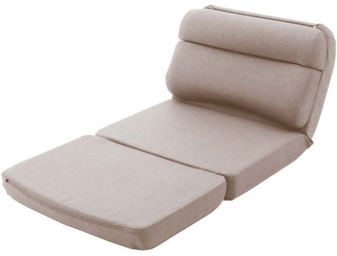 【CELLUTANE】A908 三用折疊設計 單人沙發床椅 可拆洗布套, 642BE米色, 米色
