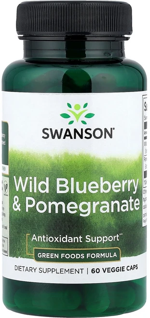 Swanson 야생 블루베리 & 석류 베지 캡슐 60정 Swanson (스완슨), Swanson, 야생 블루베리 & 석류, 베지 캡슐 6, 1개 - 쿠팡