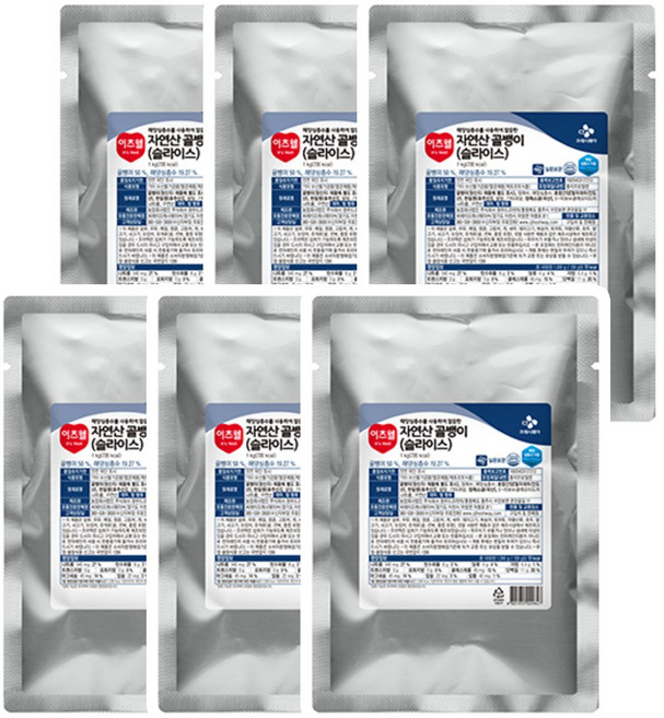 CJ 이츠웰 자연산골뱅이 슬라이스 파우치 해양심층수사용, 6개, 1kg