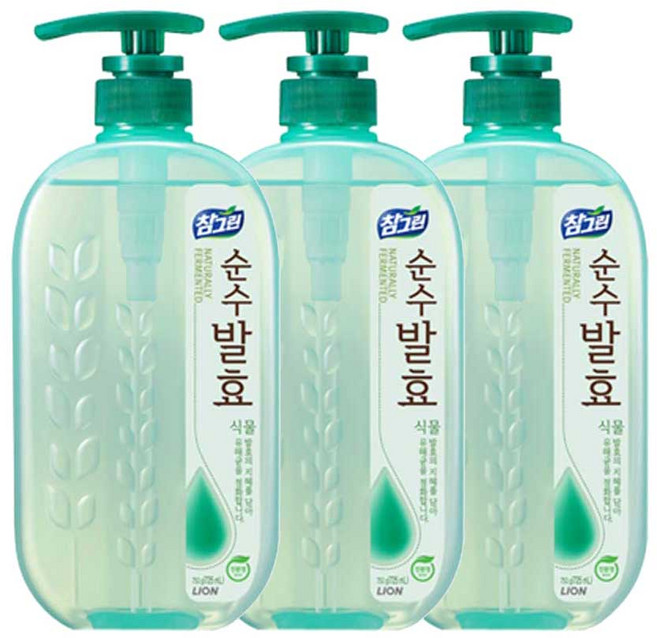 참그린 순수발효 식물 주방세제 750g 용기 x 3개