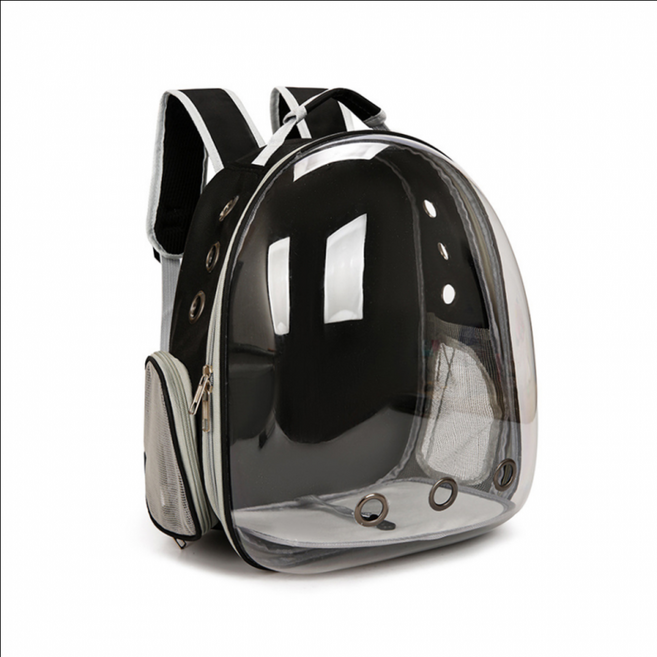 반려동물 고양이 투명 우주선 캡슐 백팩 4color 강아지 이동가방, 1개, 블루