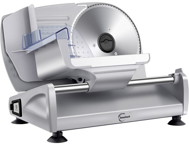 브릿지오 육절기 고기써는기계 햄슬라이서 고기 슬라이서 채칼 과일 야채 고기 빵 절단기, 200W 듀얼 블레이드