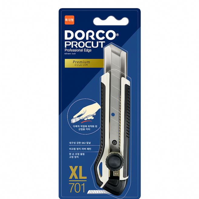 도루코 프로컷 프리미엄 XL701 특대형 산업용 25mm, 커터칼, 1개, 혼합색상