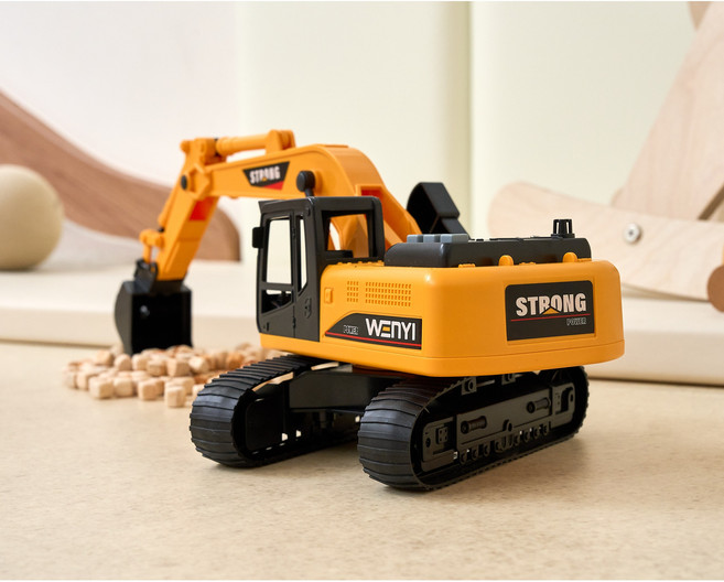 모던하우스 키즈 카 소리나는 3가지 공사 기능 포크레인, 1개, 옐로우