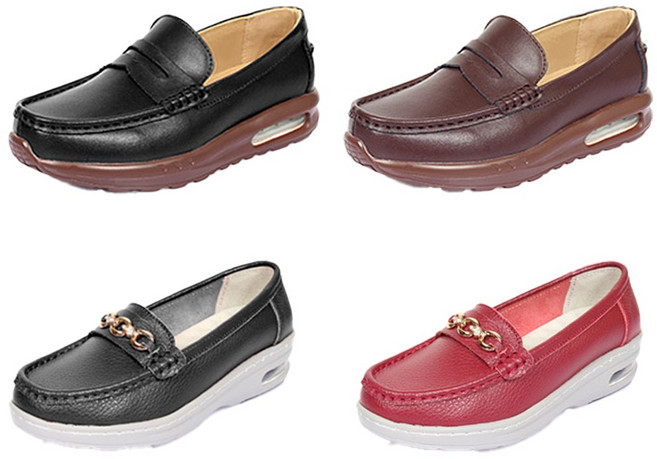 Montheria 천연 가죽백세건강 에어볼컴포트화 효도화 쿠션로퍼