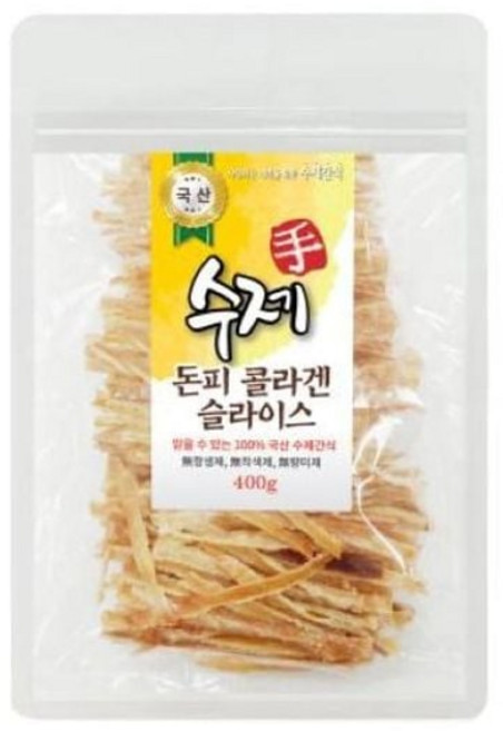 (펫스토리) 수제 돈피콜라겐 슬라이스 400g_ 20267643EA, 돈피콜라겐슬라이스