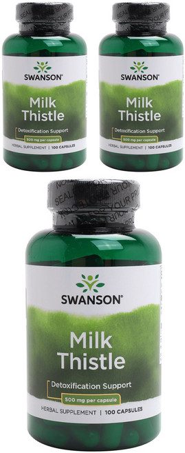 스완슨 밀크 시슬 500mg 캡슐, 100정, 3개