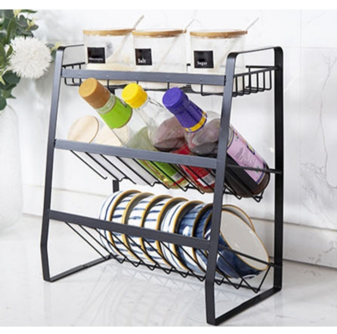 수납 철제 선반 다용도 주방 정리대 미니 와인랙 식탁 3단 수납선반 싱크대 양념통, 1단 슬라이드, 1단 슬라이드