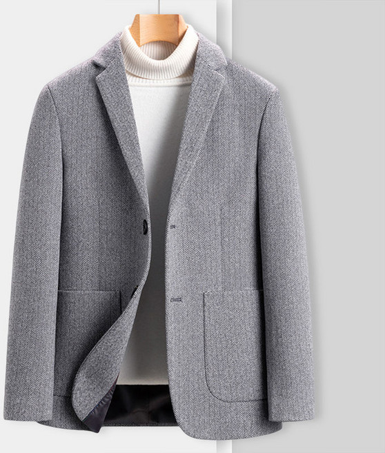 휠렉스 남성 봄 비즈니스 심플 네크라인 모직 정장 자켓 Y444