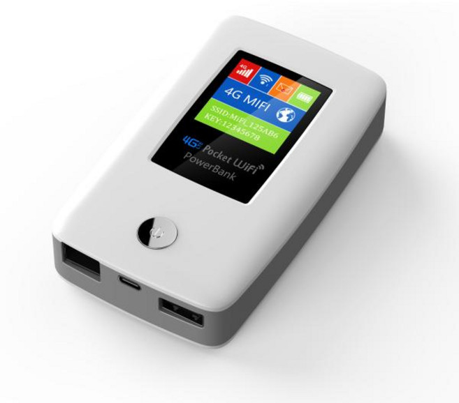 LTE 라우터 USB 동글 휴대용 무선 와이파이 모바일 핫스팟 지지대 보조배터리 RJ45 이더넷 C타입 포트 3G 4G 300M, WHITE, 1개