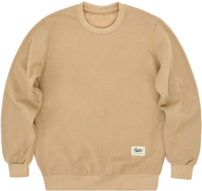 팍스 데일리 로고 맨투맨 베이지