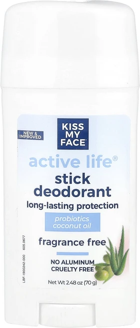 Kiss My Face Active Life® 스틱 데오드란트 향료 무함유 70g(2.48oz), KissMyFaceActiveLife스틱데오드란트향료무, 70g, 1개 - 쿠팡