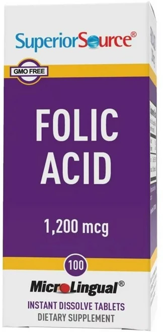 슈페리어소스 엽산 Folic Acid 1200mcg 타블렛 100정 - 쿠팡