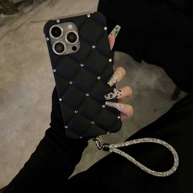 아이폰16 아이폰15 아이폰14 아이폰13 프로맥스 pro 고급 라인 큐빅 팔찌 핸드폰 케이스