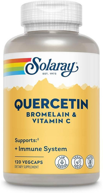 솔라레이 퀘르세틴 위드 브로멜라인 앤 비타민C SOLARAY Quercetin, 120정, 1개