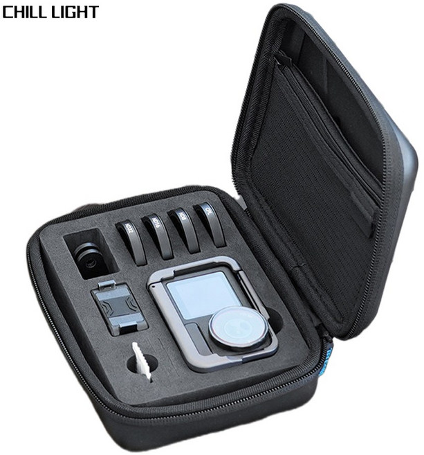 CHILL LIGHT DJI Action 6 5 Pro / Osmo Action 4/3 호환 수납 케이스 방수 충격 방지 보호 파우치 휴대용 액세서리 수납 가방, 1개, 표준 수납 가방