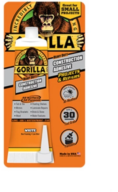 고릴라 건축용 초강력접착제 튜브형 74ml 화이트 금속, 1개 - 쿠팡