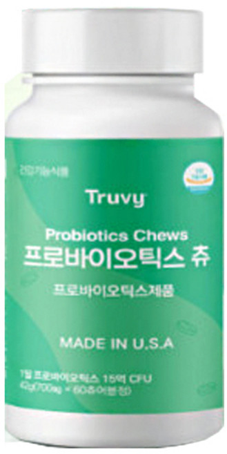 트루비 프로바이오틱스 츄, 1개, 60정