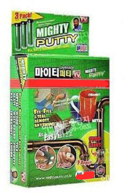 정품 추천 마이티퍼티 강력접착제 실리콘 글루건 MIGHTY PUTTY 순간접착, 1개