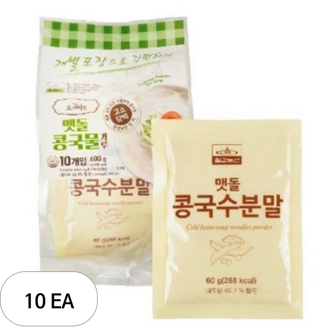 칠갑농산 맷돌콩국물가루, 10개, 600g