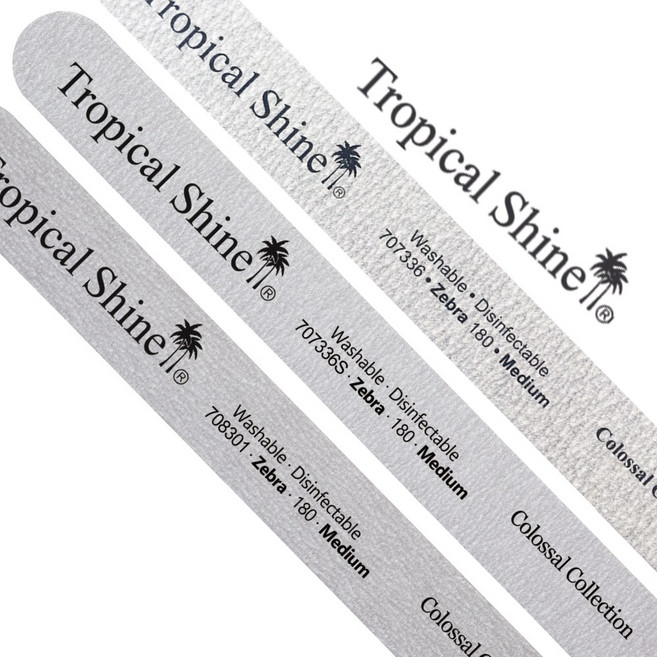 TropicalShine 정품트로피칼샤인USA 네일파일 풋파일, 1개, 지브라(대)707336(180오리지널)