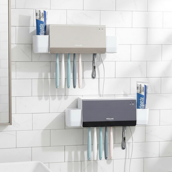 [프리쉐] 99.9% UV살균 + 건조 스테인리스 칫솔살균기 PA-TS990 2 color, 샴페인골드, COLOR:샴페인골드