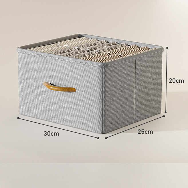 바바이인 방습 친환경 접이식 리빙박스 수납함, 6개, 그레이