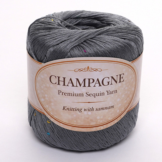 삼남뜨개실 샴페인 50g 레이스얀 스팽글실 비스코스 의류실 여름실, 20 다크 그레이