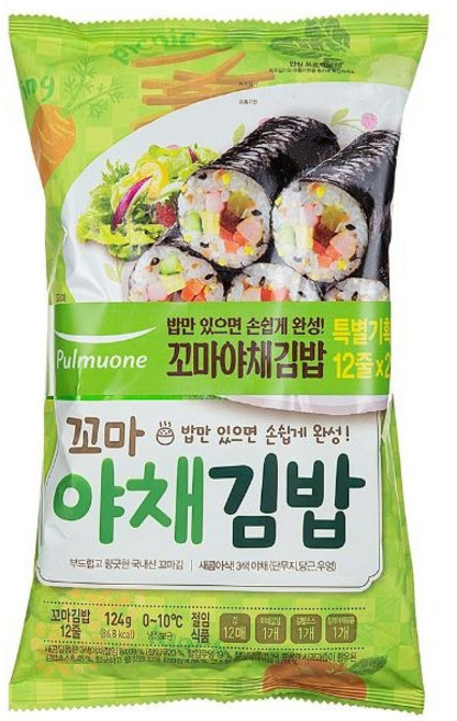 [풀무원 꼬마 야채김밥세트 124g
