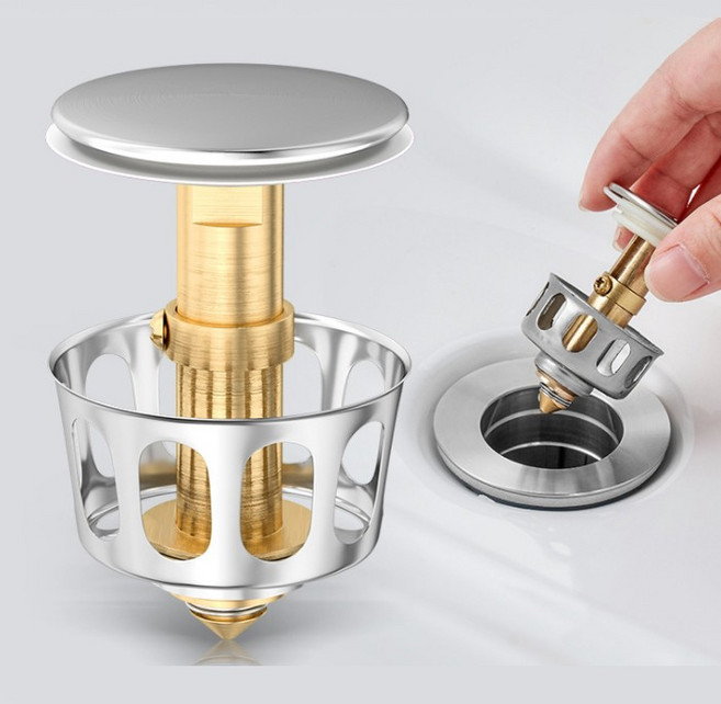 교체용 세면대 세면기 황동 거름망 팝업 물 마개 캡, 1개