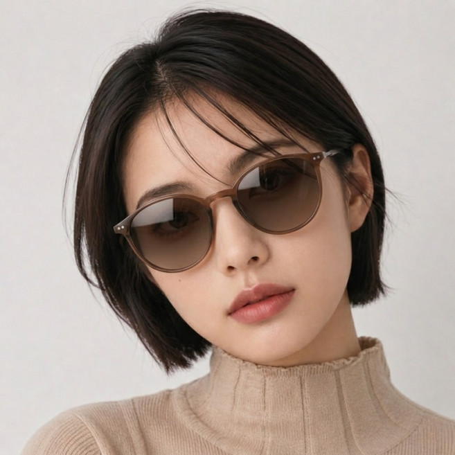 하나코코 패션 뿔테 변색 안경 변색 선글라스 겸용 남녀공용